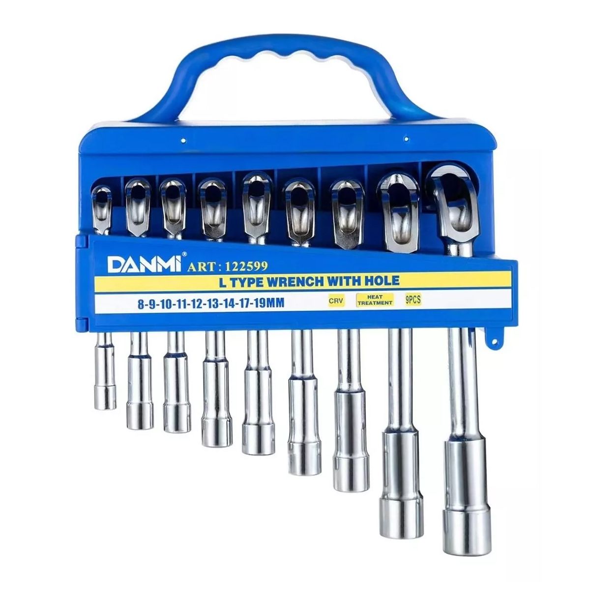 GENERICO - Juego de llaves de tubo combinadas en forma de L de 9 piezas