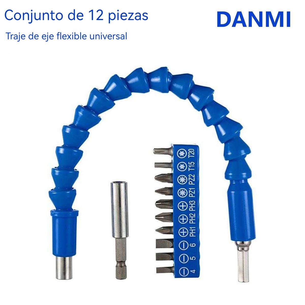 GENERICO - Broca De Eje Flexible Universal Multifuncional Danmi 12 En 1