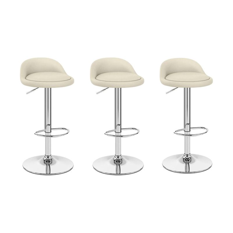 GLOBAL LATIN GROUP - Pack 3 Sillas Piso Bar - Beige