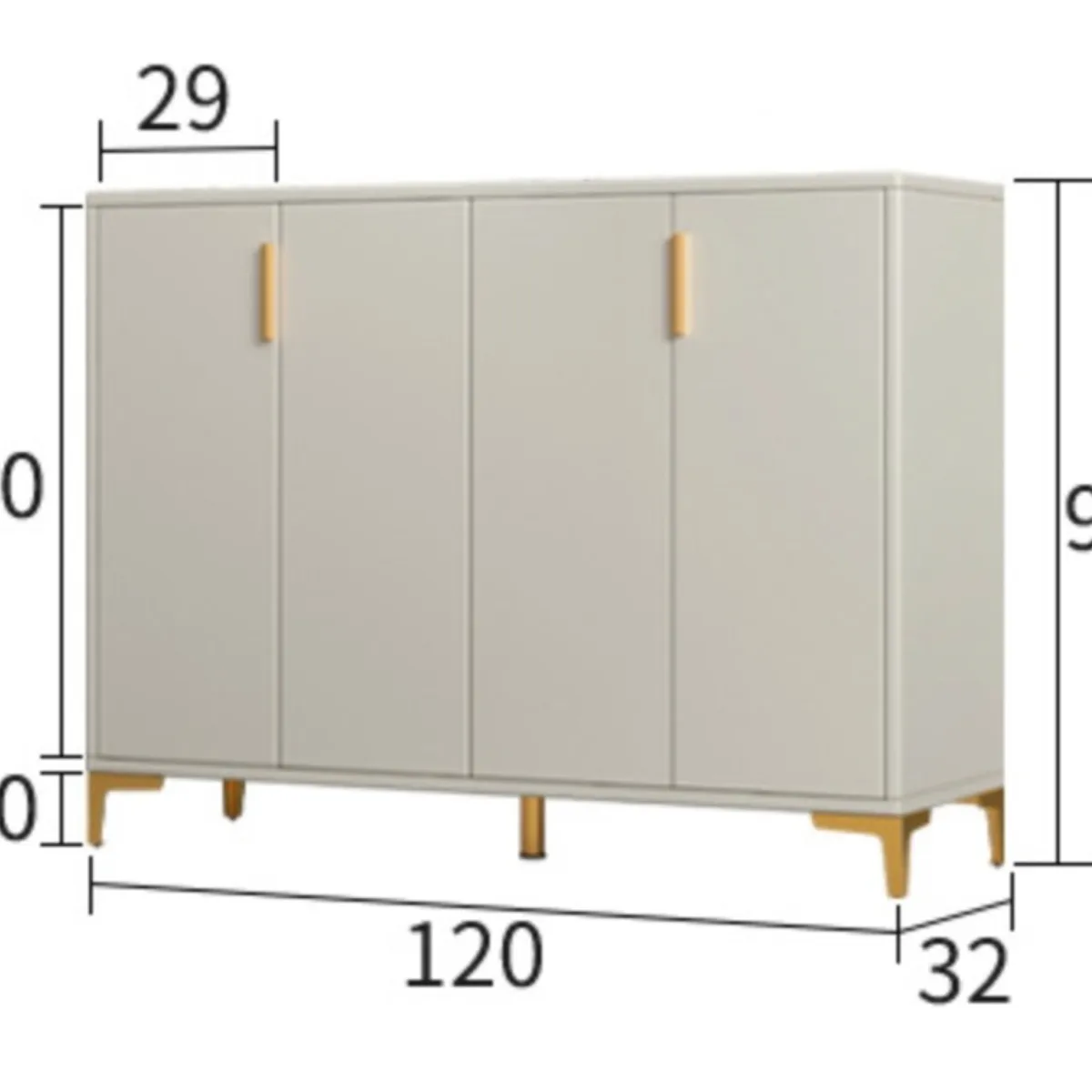 HOMER DESIGN - Comoda Hall Zapatero Multifuncional Europeo 120x32x92…