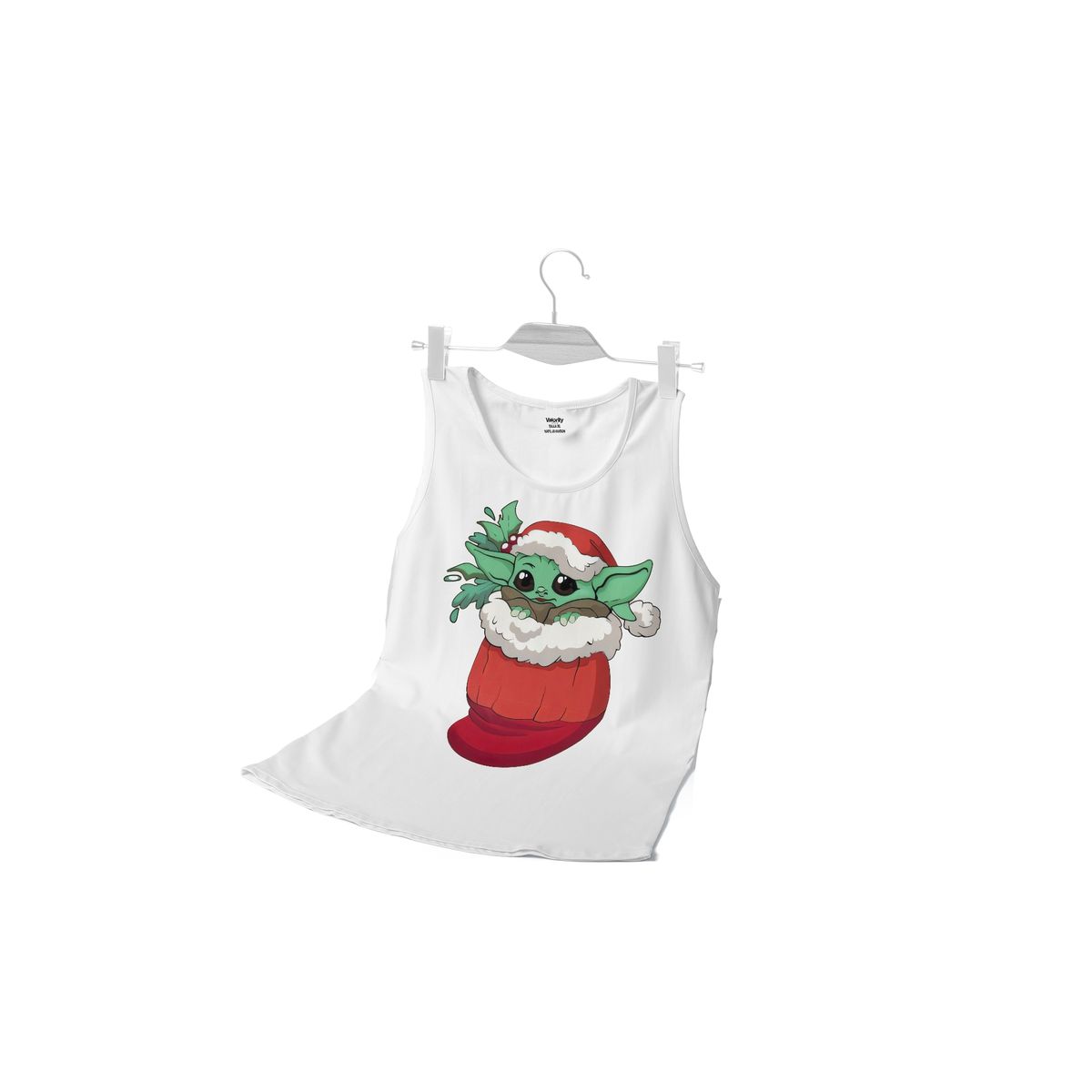 GENERICO - Polera Musculosa Grogu Especial Navidad
