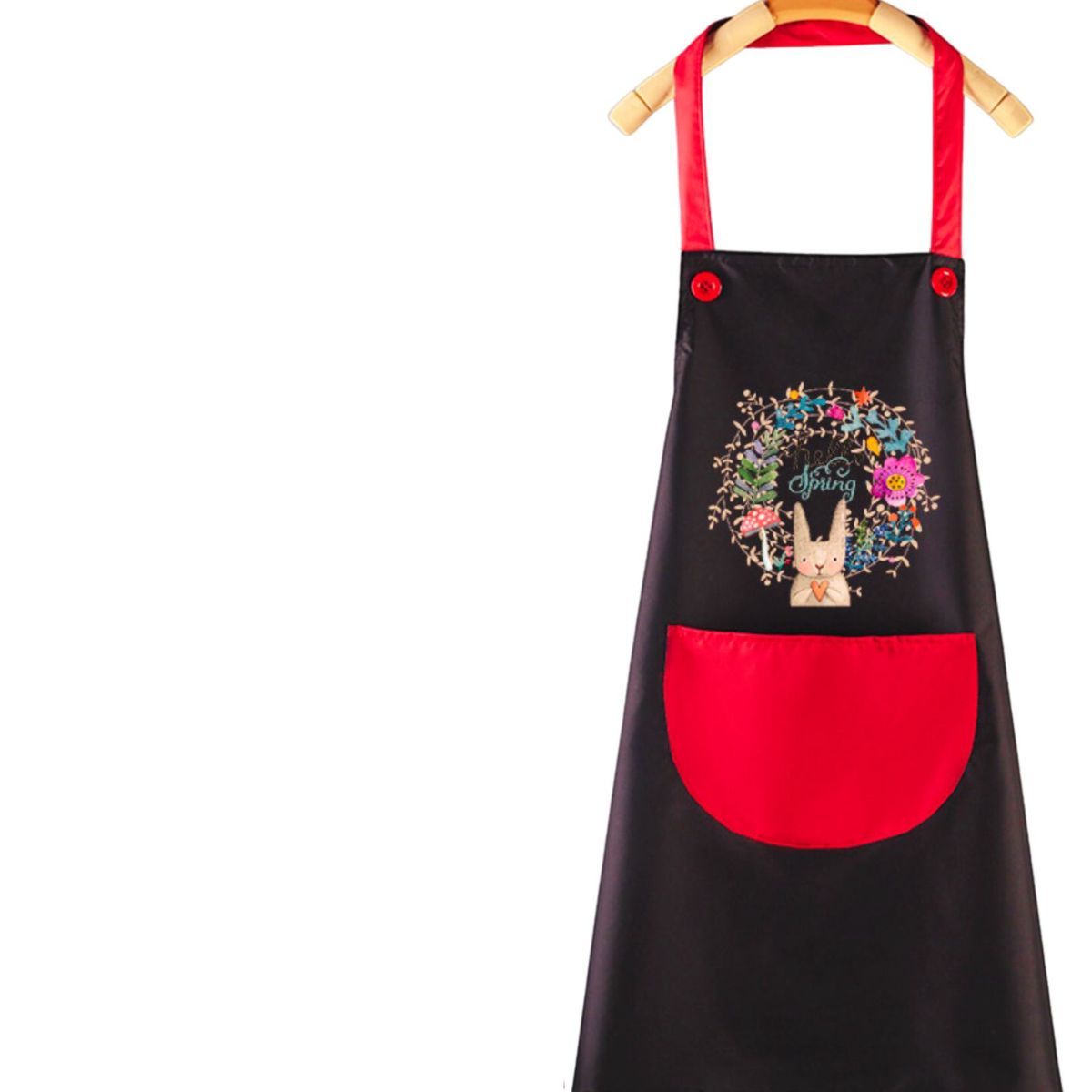 GENERICO - Delantal De Cocina Impermermeable Con Bolsillo Y Toallas