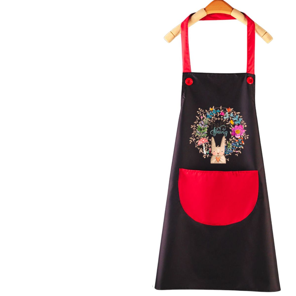 GENERICO - Delantal De Cocina Impermermeable Con Bolsillo Y Toallas