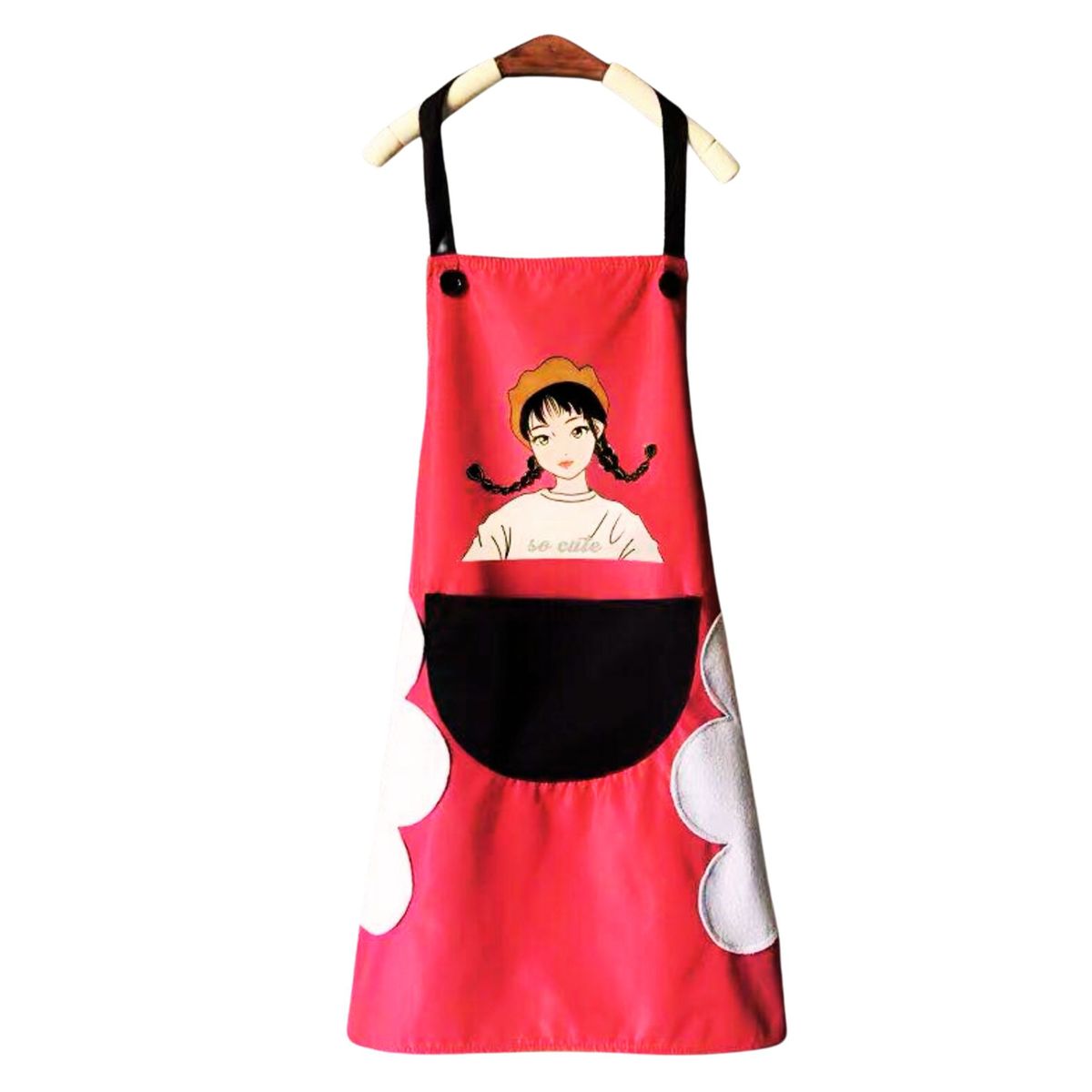 GENERICO - Delantal De Cocina Impermermeable Con Bolsillo Y Toallas