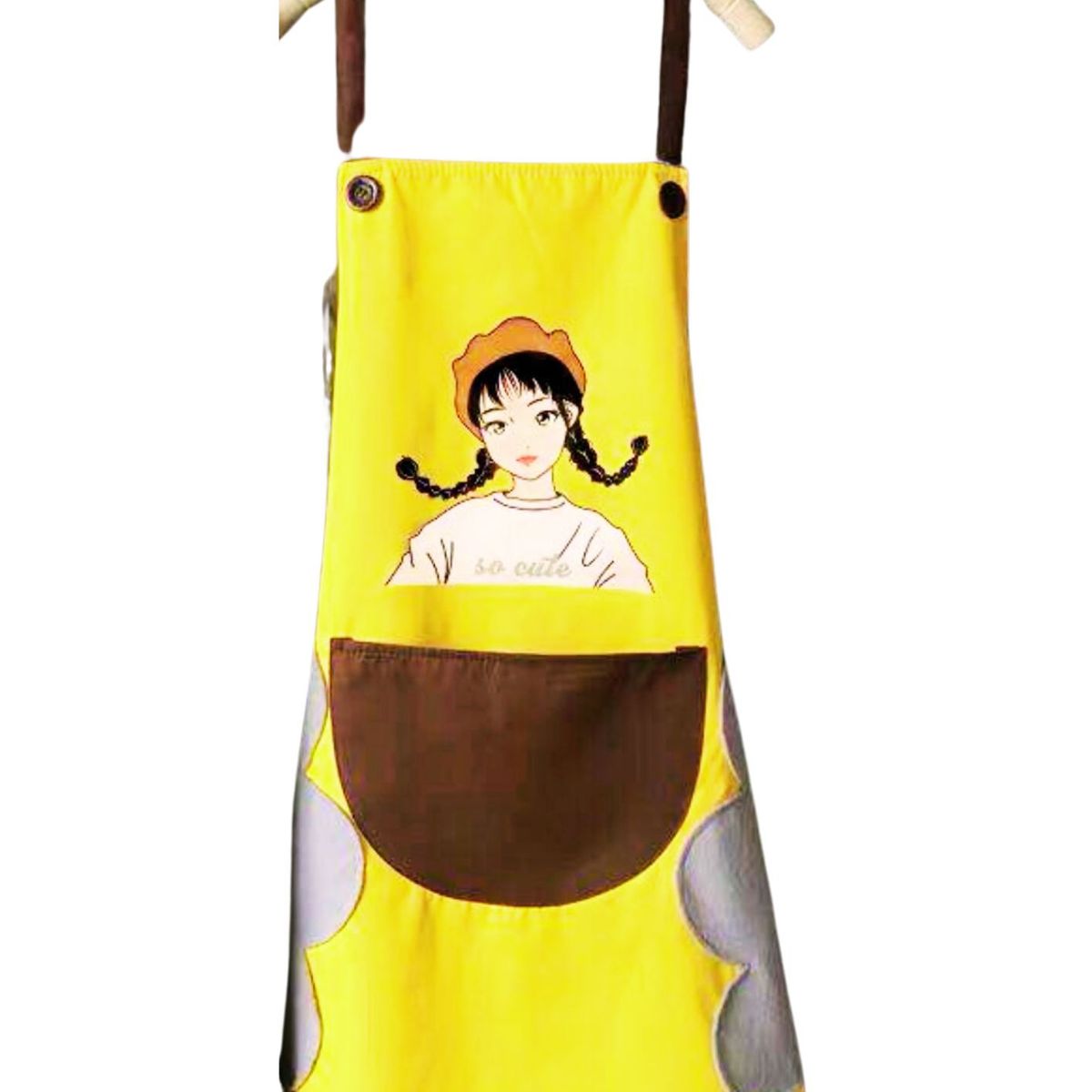 GENERICO - Delantal De Cocina Impermermeable Con Bolsillo Y Toallas