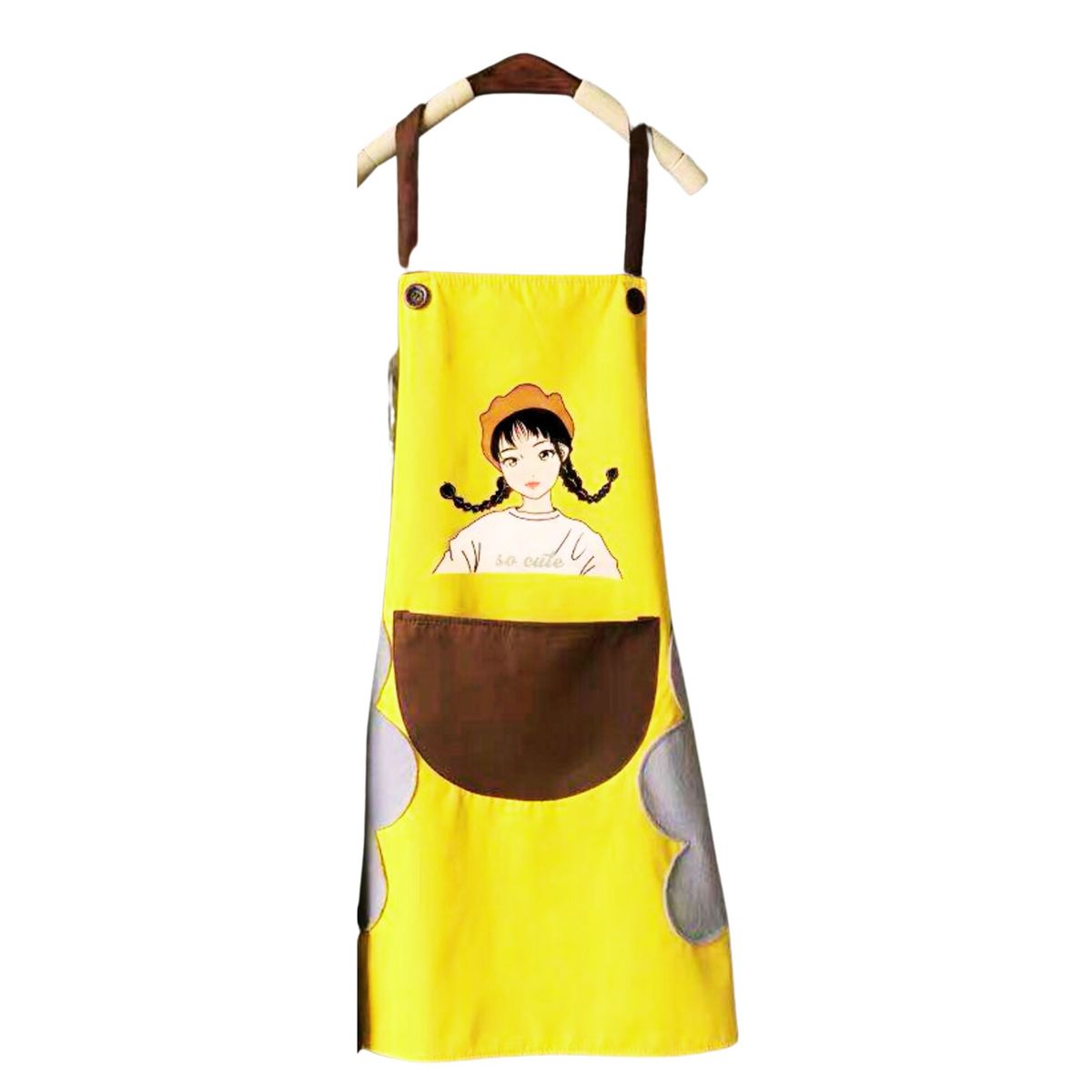 GENERICO - Delantal De Cocina Impermermeable Con Bolsillo Y Toallas