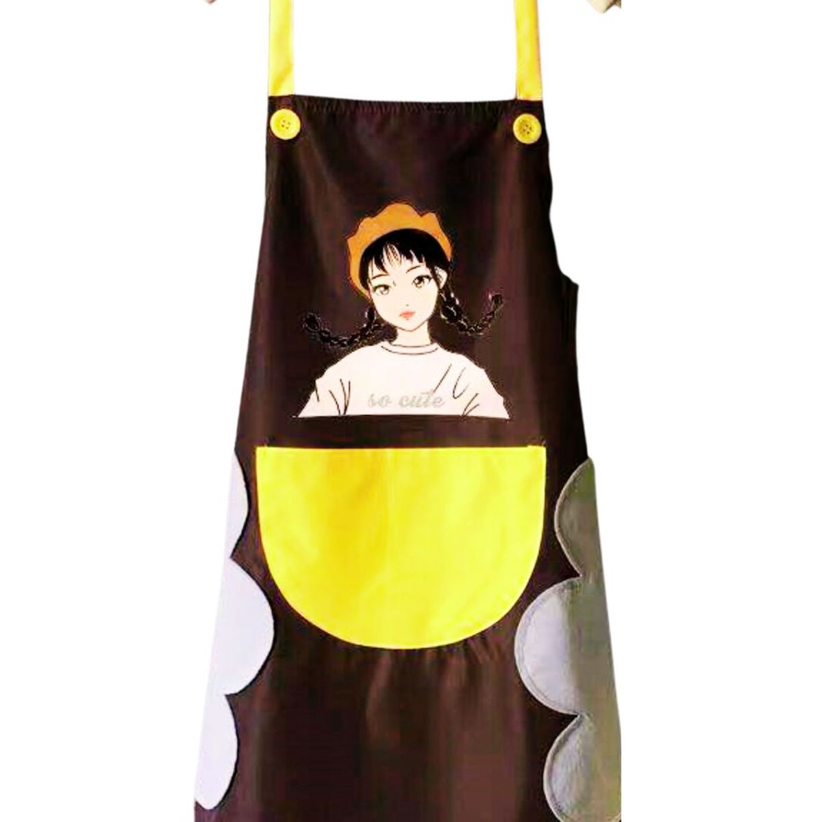 GENERICO - Delantal De Cocina Impermermeable Con Bolsillo Y Toallas