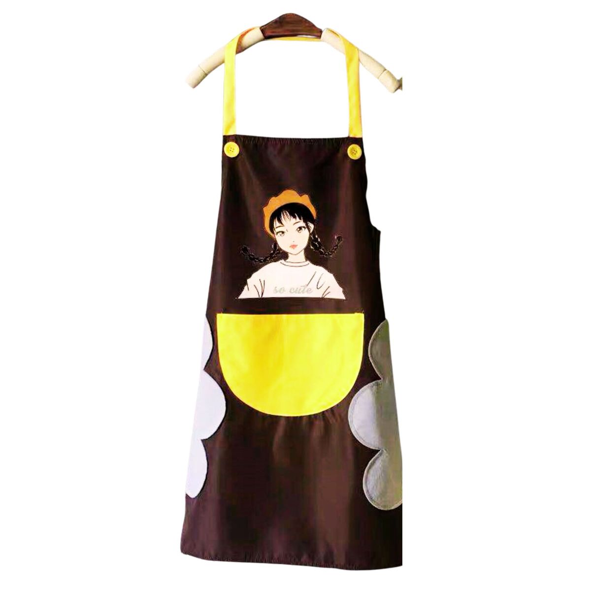 GENERICO - Delantal De Cocina Impermermeable Con Bolsillo Y Toallas