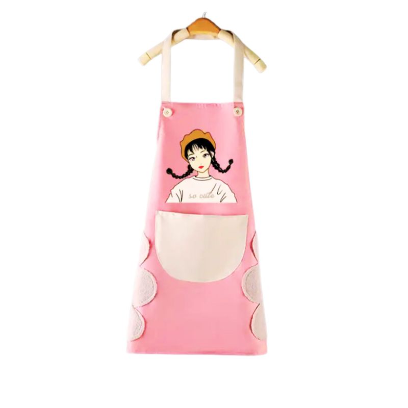 GENERICO - Delantal De Cocina Impermermeable Con Bolsillo Y Toallas