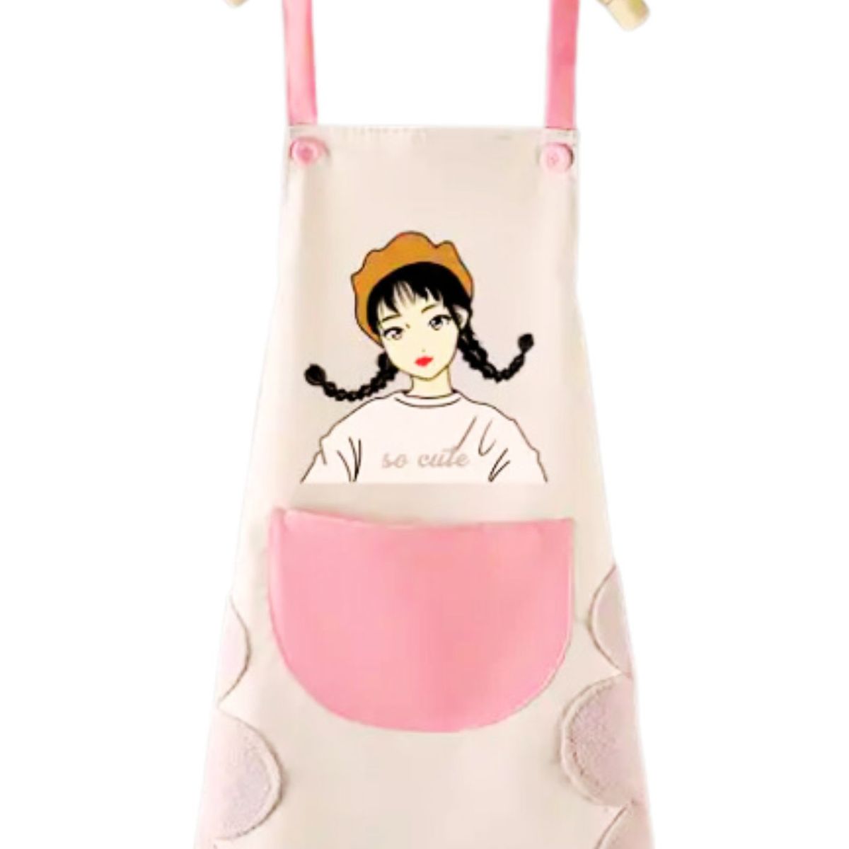 GENERICO - Delantal De Cocina Impermermeable Con Bolsillo Y Toallas