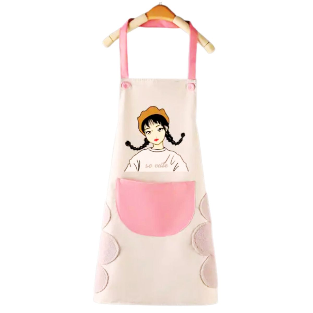 GENERICO - Delantal De Cocina Impermermeable Con Bolsillo Y Toallas