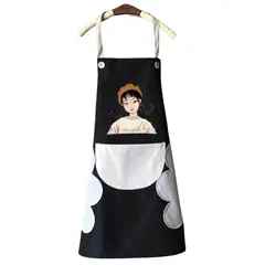GENERICO - Delantal De Cocina Impermermeable Con Bolsillo Y Toallas