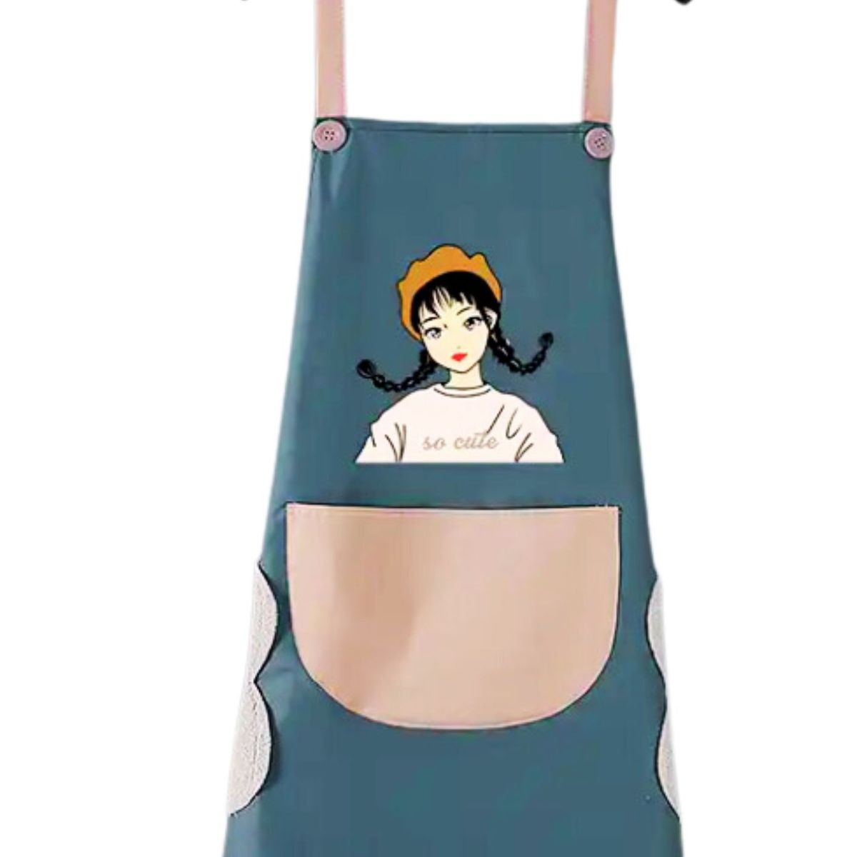 GENERICO - Delantal De Cocina Impermermeable Con Bolsillo Y Toallas