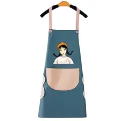 GENERICO - Delantal De Cocina Impermermeable Con Bolsillo Y Toallas