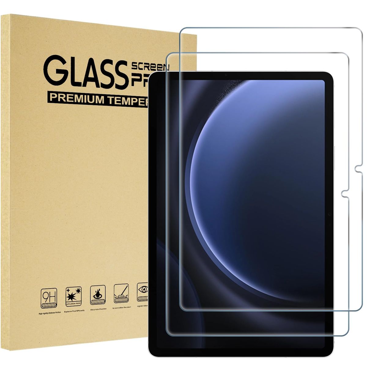 GENERICO - Pack Láminas De Vidrio Pantalla Para Samsung Tab S9