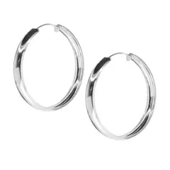 GENERICO - Aros Argollas lisas elaboradas en plata Italiana 925 34.8