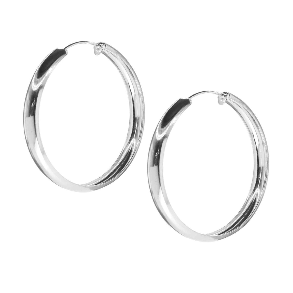 GENERICO - Argollas Aros lisas elaboradas en plata italiana
