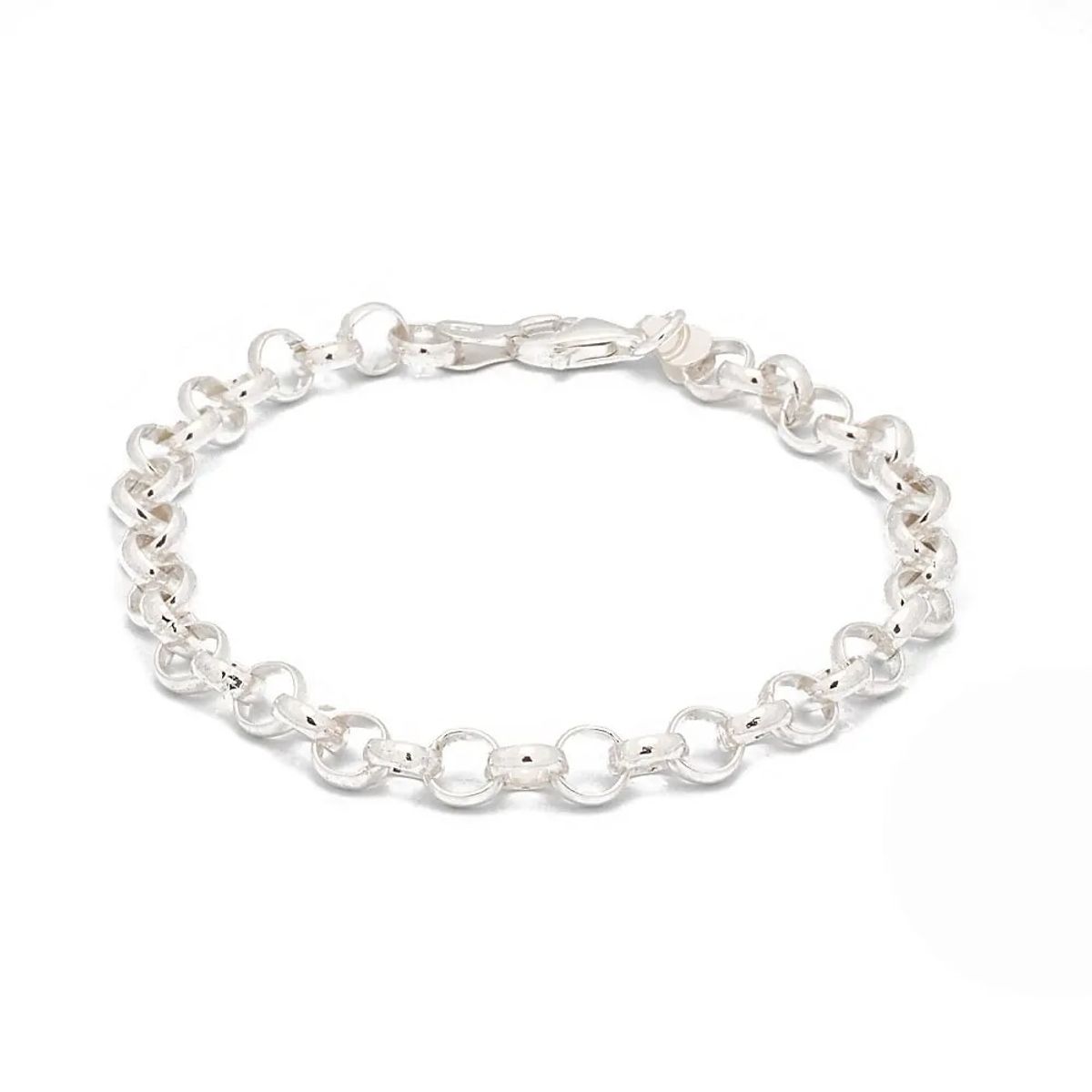 GENERICO - Pulsera Rolo en Plata Italiana 925 22 cm mujer