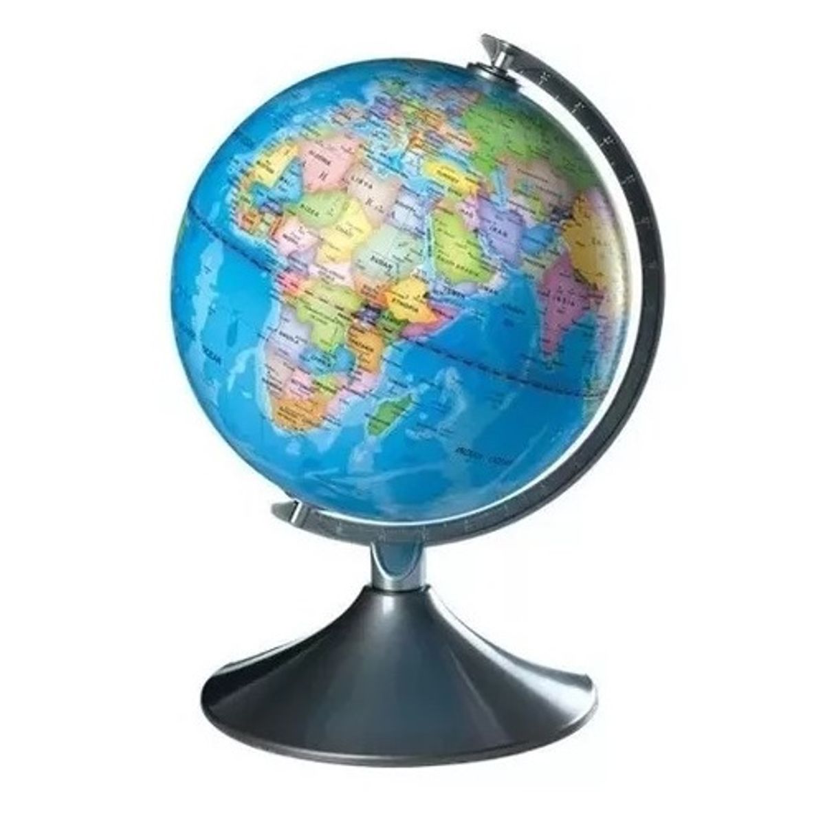 GENERICO - Globo Terráqueo Mediano Giratorio Con Base Mapamundi