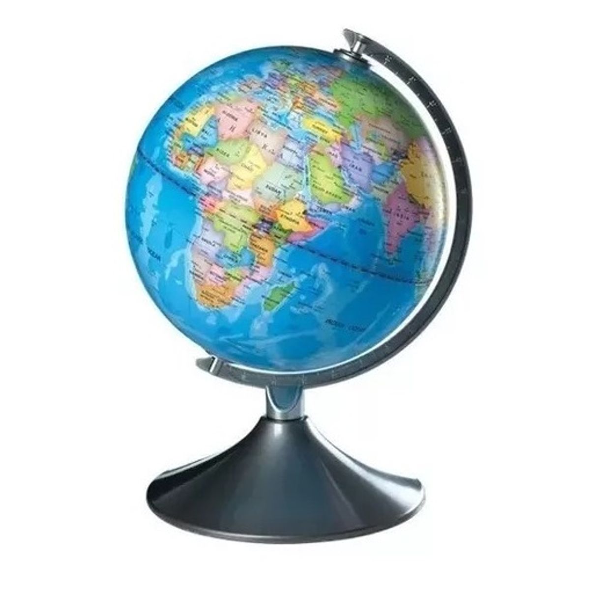 GENERICO - Globo Terráqueo Mediano Giratorio Con Base Mapamundi