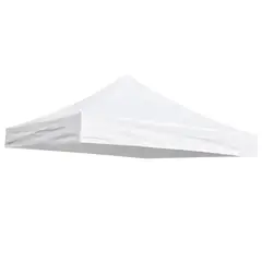 GENERICO - Lona Blanca Oxford 600D Engomada para Toldo Plegable 2×2 MT
