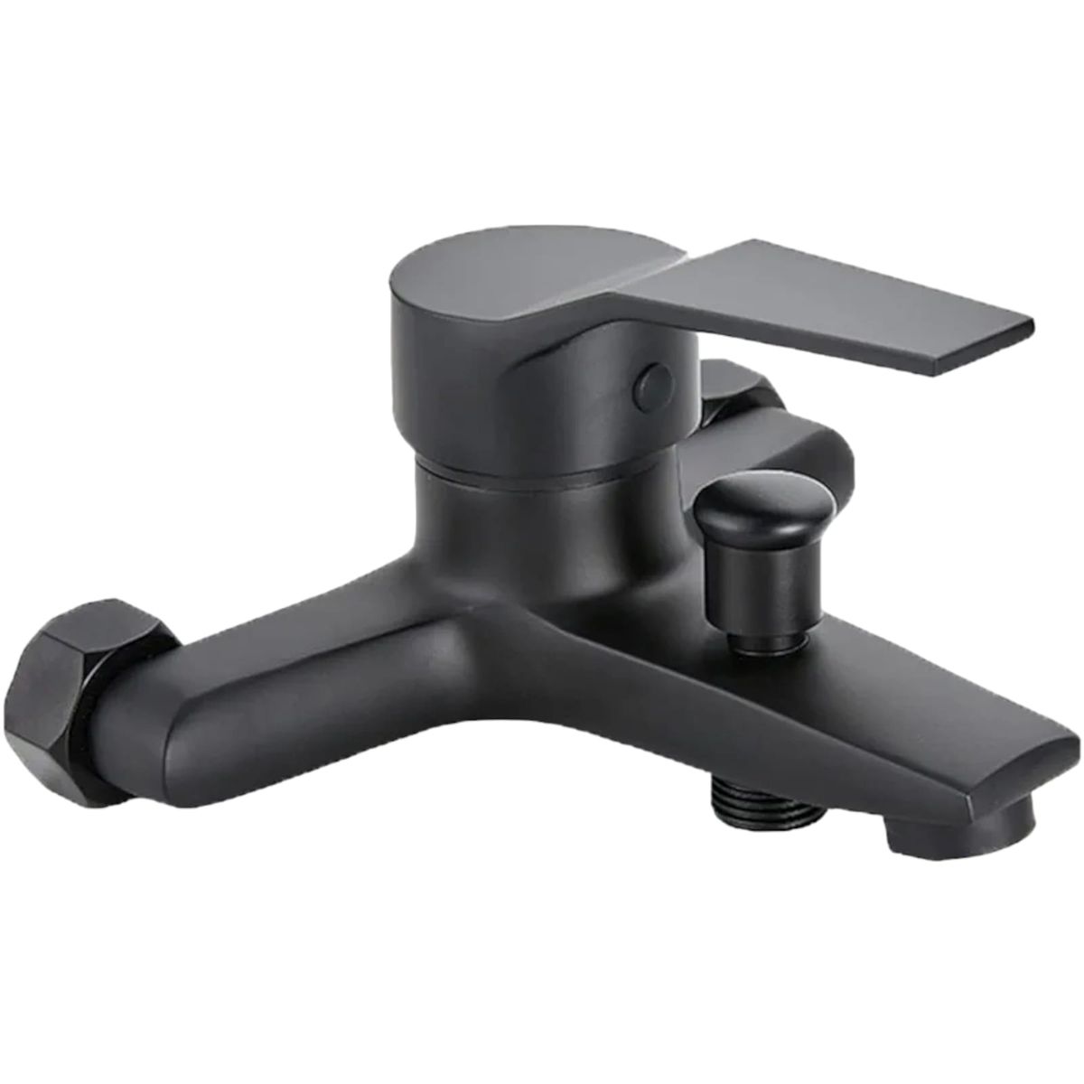 GENERICO - Llave Monomando Grifo Para Tina Ducha Negro Cuadrado