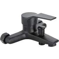 Llave Monomando Grifo Para Tina Ducha Negro Cuadrado