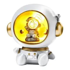 GENERICO - Alcancia diseño astronauta con luz LED