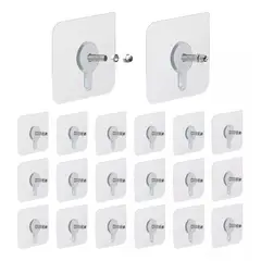 KUANGYE - Gancho Adhesivo Perchas Gancho De Pared Sin Clavos 20 Piezas