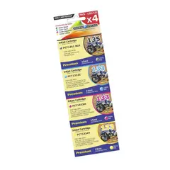 GENERICO - Pack 4 Cartuchos Tintas Alternativos 135 T25 Tx123 125 Epson