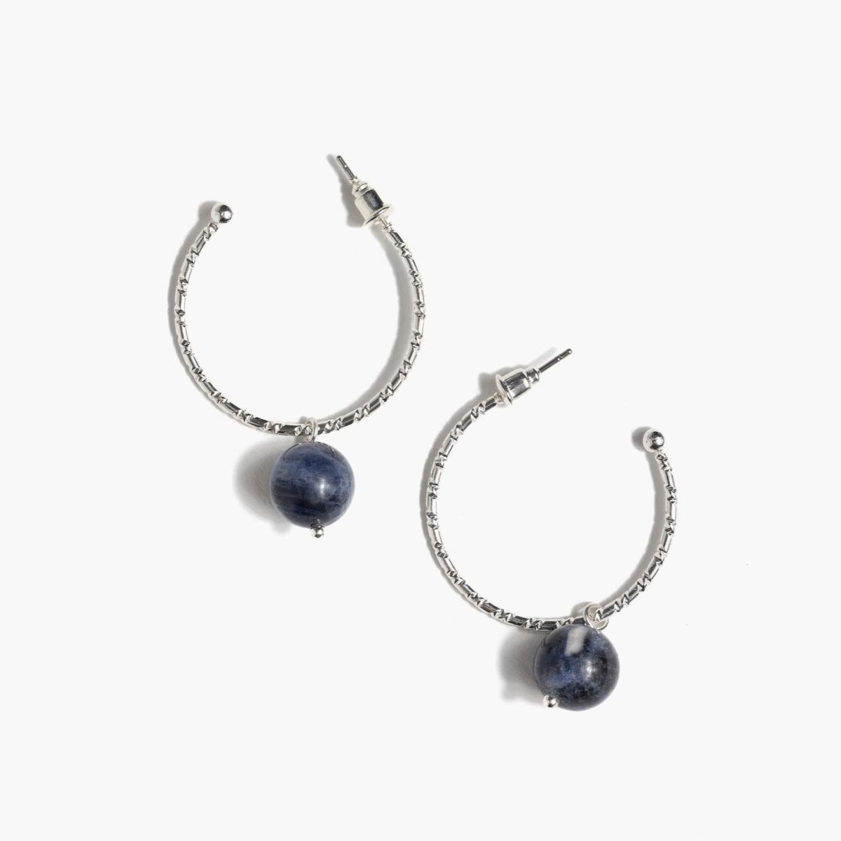 LOUNGE - Aros Mujer Argollas Piedras Plateado