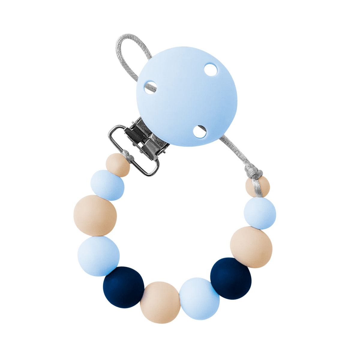 BBPRO - BROCHE PARA CHUPETE SILICONA AZUL BBPRO
