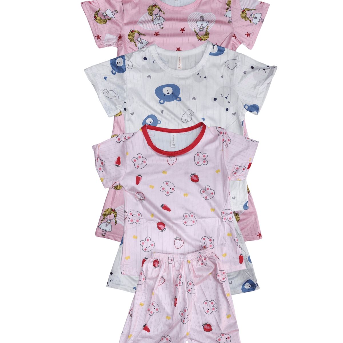 AGW - Pack 3 Pijamas Niña Verano Tela Soft Excelente Calidad