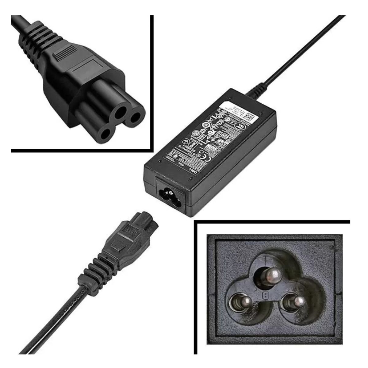 GENERICO - Cable De Poder Tipo Trebol 1.5 Metros
