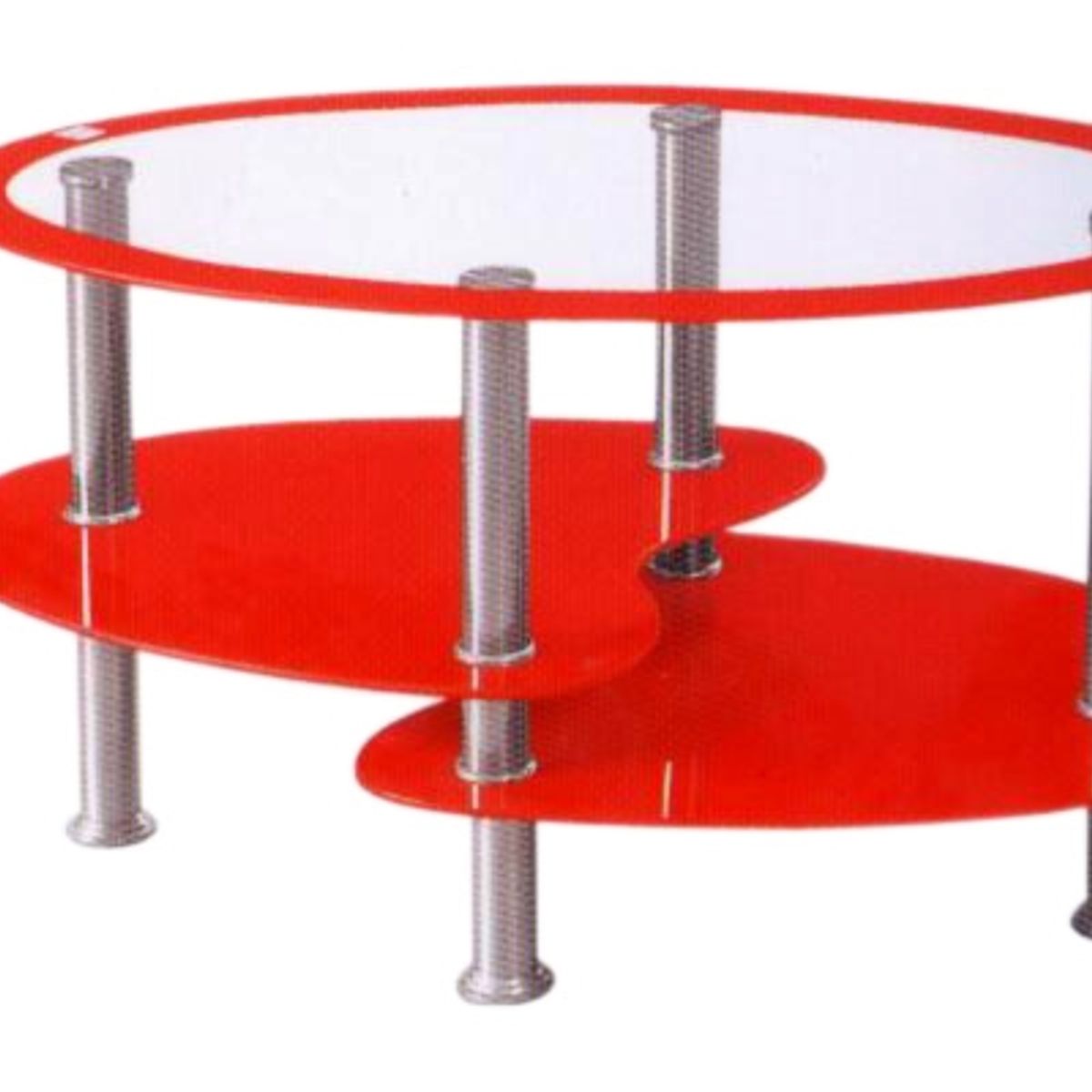 OEM - Mesa de Centro de Vidrio Templado Ovalado 023 R704543