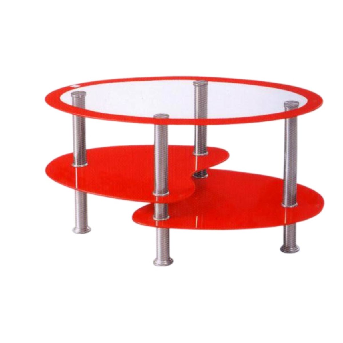 OEM - Mesa de Centro de Vidrio Templado Ovalado 023 R704543