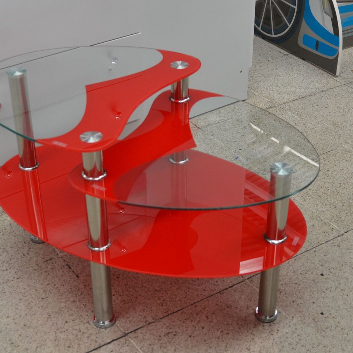 OEM - Mesa de Centro de Vidrio Templado Ovalado A25 R7045