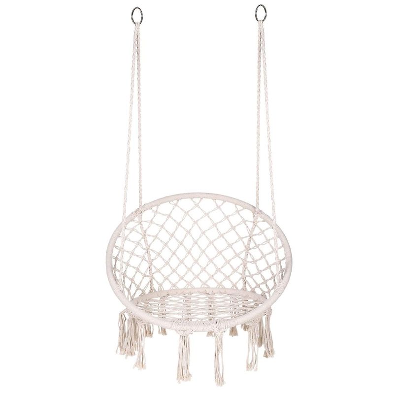 GENERICO - Silla Colgante Terraza Columpio Hamaca Macrame Hogar Jardin