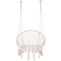 GENERICO - Silla Colgante Terraza Columpio Hamaca Macrame Hogar Jardin