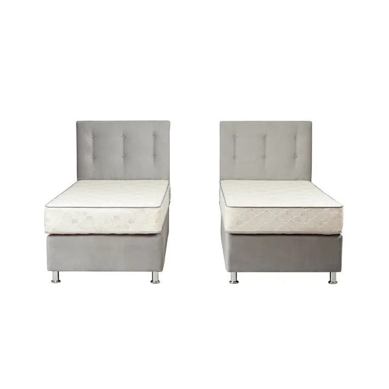 Combo Duplex Alegro T3500 Capitone 1,5 Plazas Silver