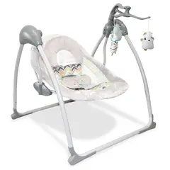 BEBEGLO - Silla Mecedora Electrónica Con Móvil Light Grey Rs-17760
