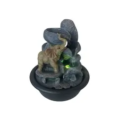 GENERICO - Cascada De Agua Fuente Con Luz Decorativa Elefante