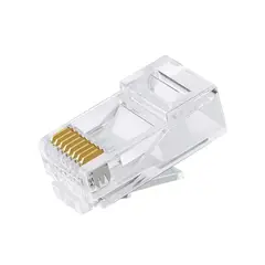 GENERICO - Conector dahua Rj45 Cat6 100 Unidades 1000 Mbps