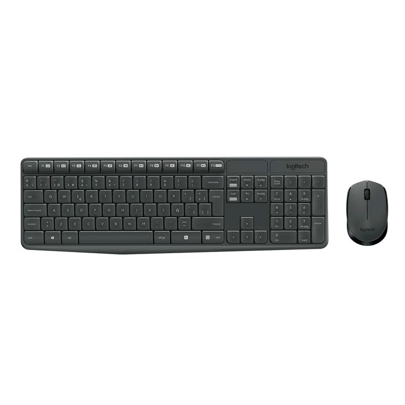 LOGITECH - Combo Teclado y Mouse Inalambrico Logitech MK235 USB 1000dpi.
