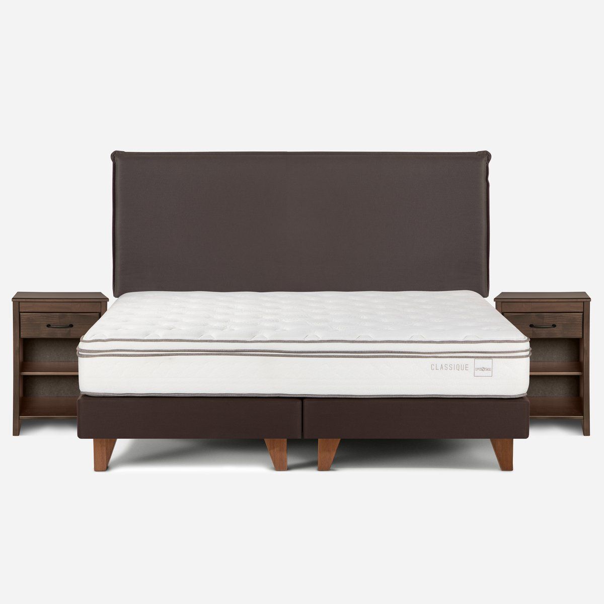 ROSEN - Cama Europea Rosen Classique+ 2 Plazas + Muebles Maurice