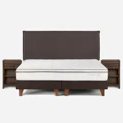 ROSEN - Cama Europea Classique+ 2 Plazas + Muebles Maurice