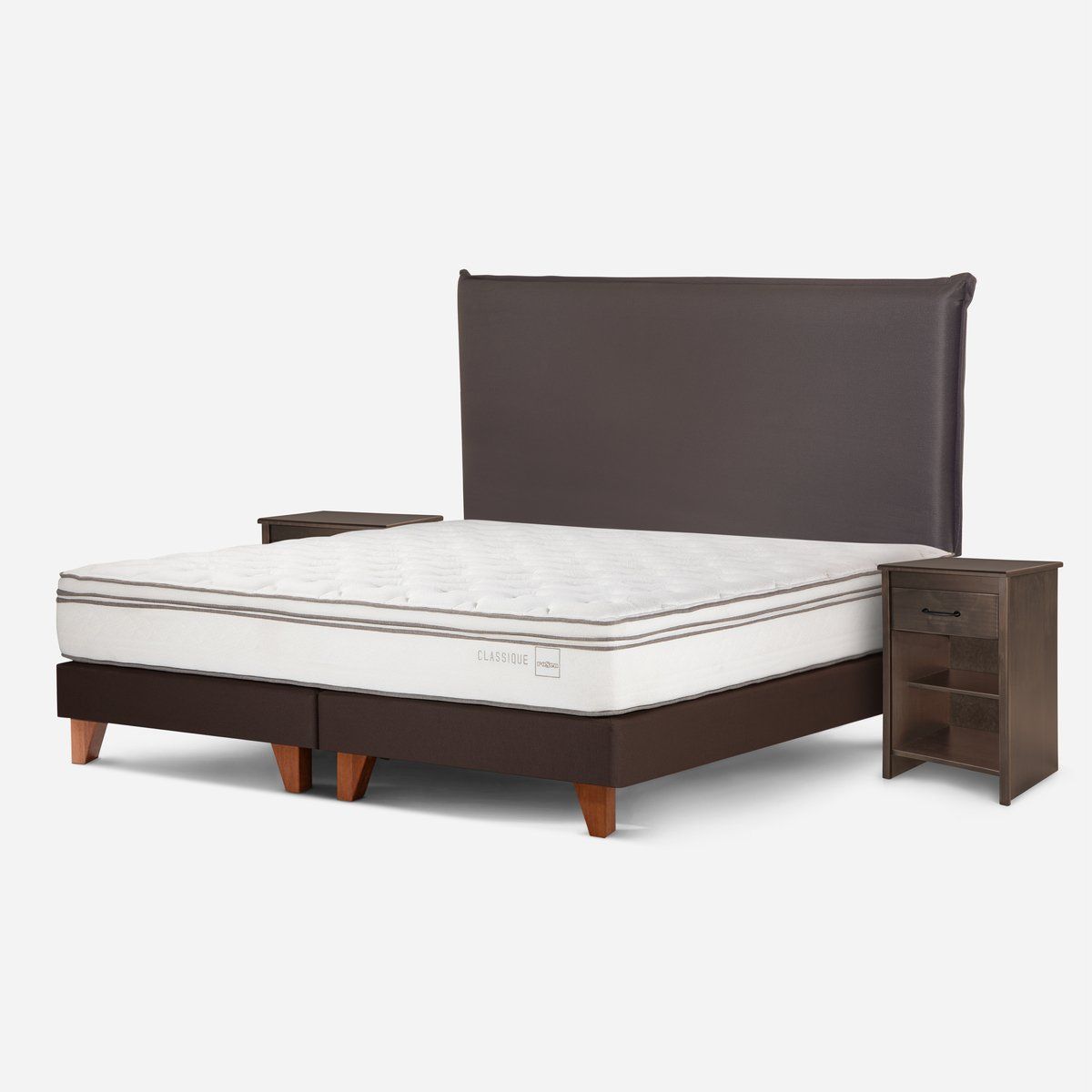 ROSEN - Cama Europea Rosen Classique+ 2 Plazas + Muebles Maurice