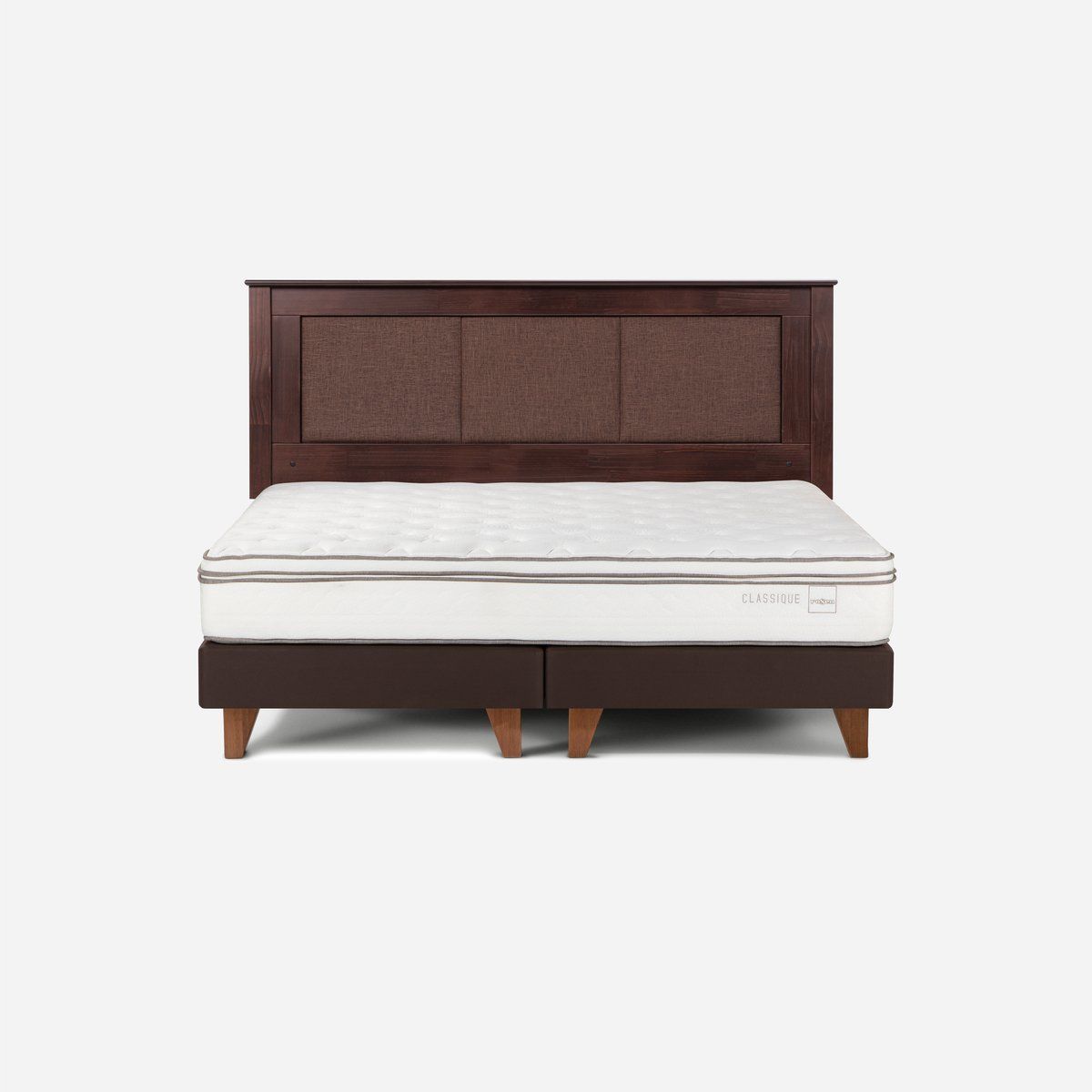 ROSEN - Cama Europea Rosen Classique+ 2 Plazas BD + Respaldo Rachel