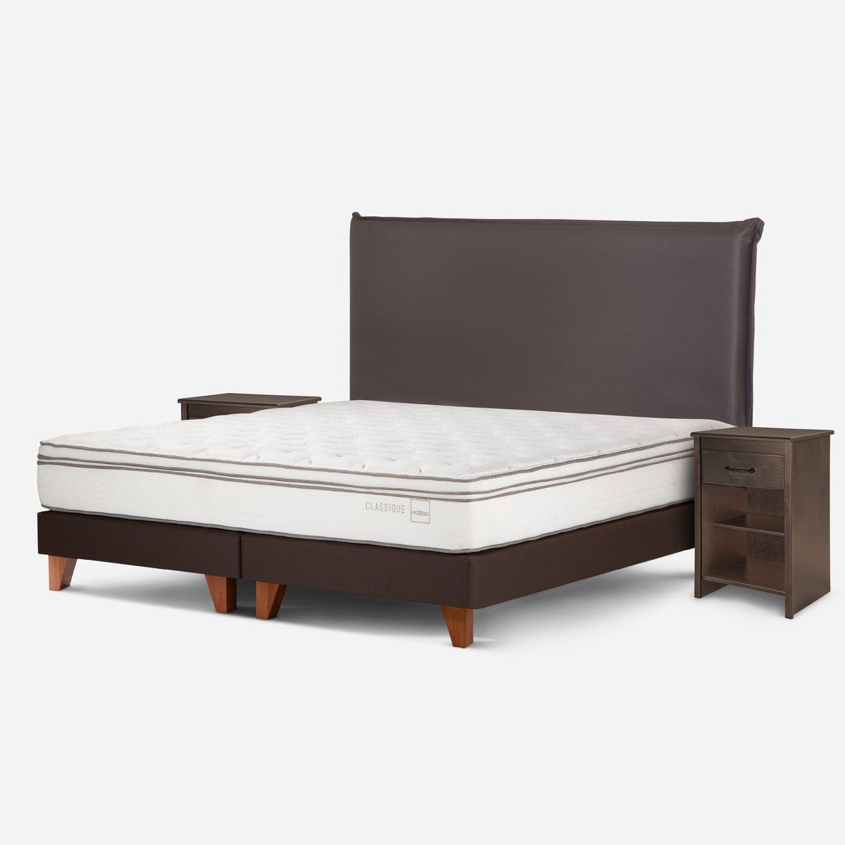 ROSEN - Cama Europea Rosen Classique+ King + Muebles Maurice