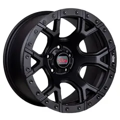 GENERICO - LLANTAS ARO 17X9 5X130 ET-15 QC661 MATT BLACK SET 4
